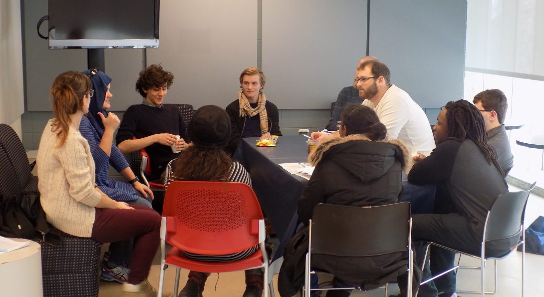 students at german conversation hour