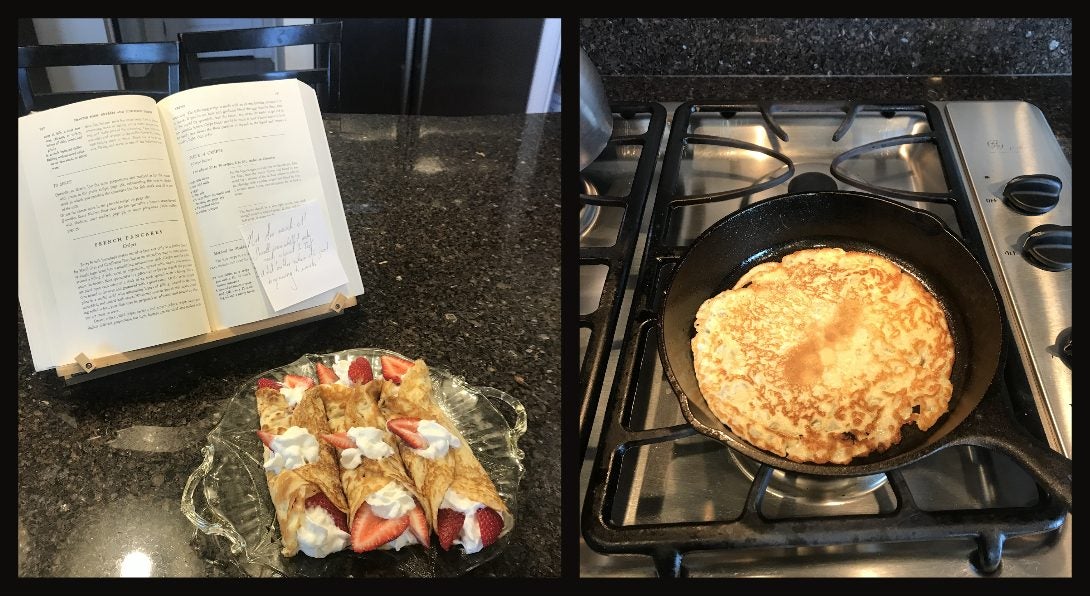 Homemade crepes