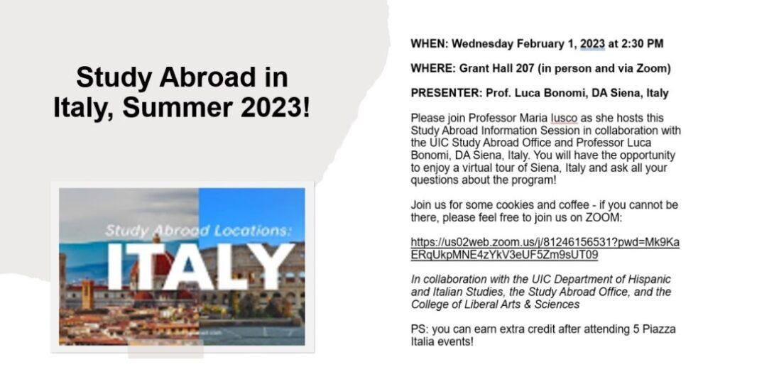 Study abroad in Italy Summer 2023