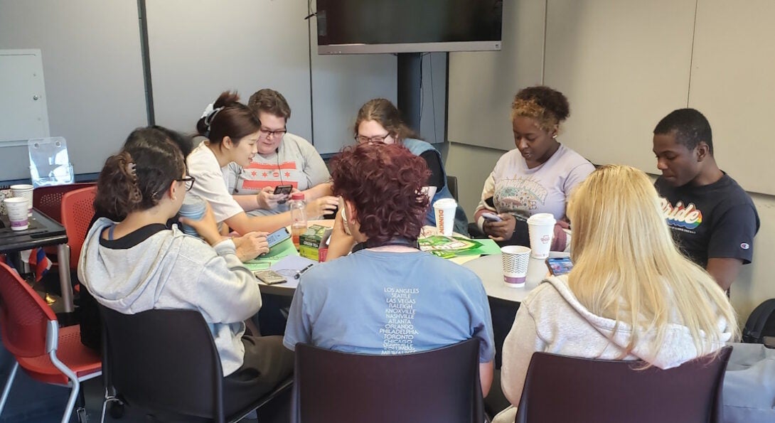 Students at Chinese Tea Time