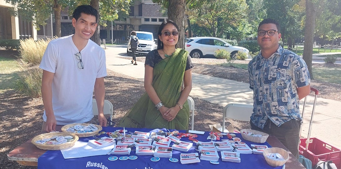 volunteers for LCLC table at UIC Involvement Fair 2024