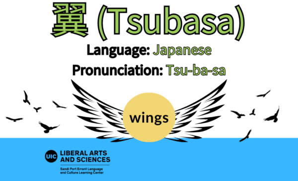 Tsubasa, from Japanese. Wings.