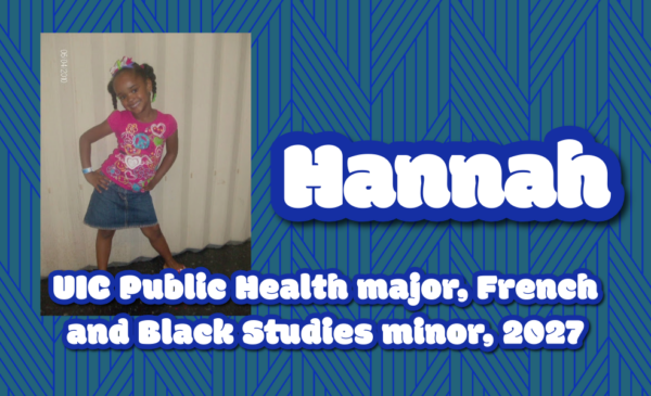 Hannah (Public Health major, French and Black Studies minor, 2027) as a child